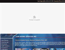 Tablet Screenshot of cwdiving.com